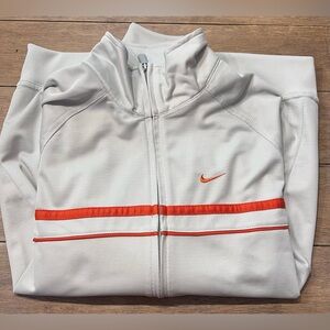 Nike Grey Jacket with Orange Detailing. Size: Medium